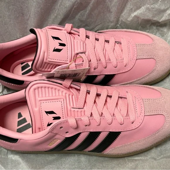 Adidas Samba Messi Pink and Black Sneakers 8m/9w - Picture 2 of 5